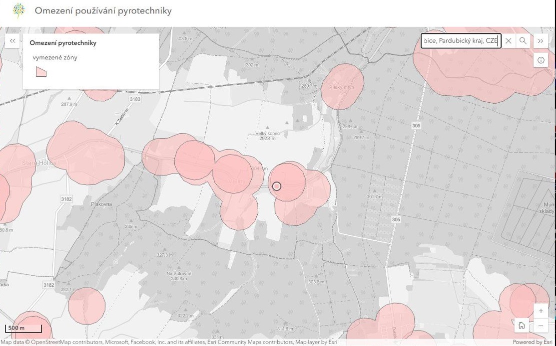 oblasti zákazu používání pyrotechniky